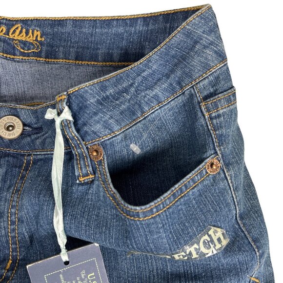 US Polo Assn Low Rise Slim Straight Womens Stretch Jeans, Size 32/33 - Picture 7 of 13